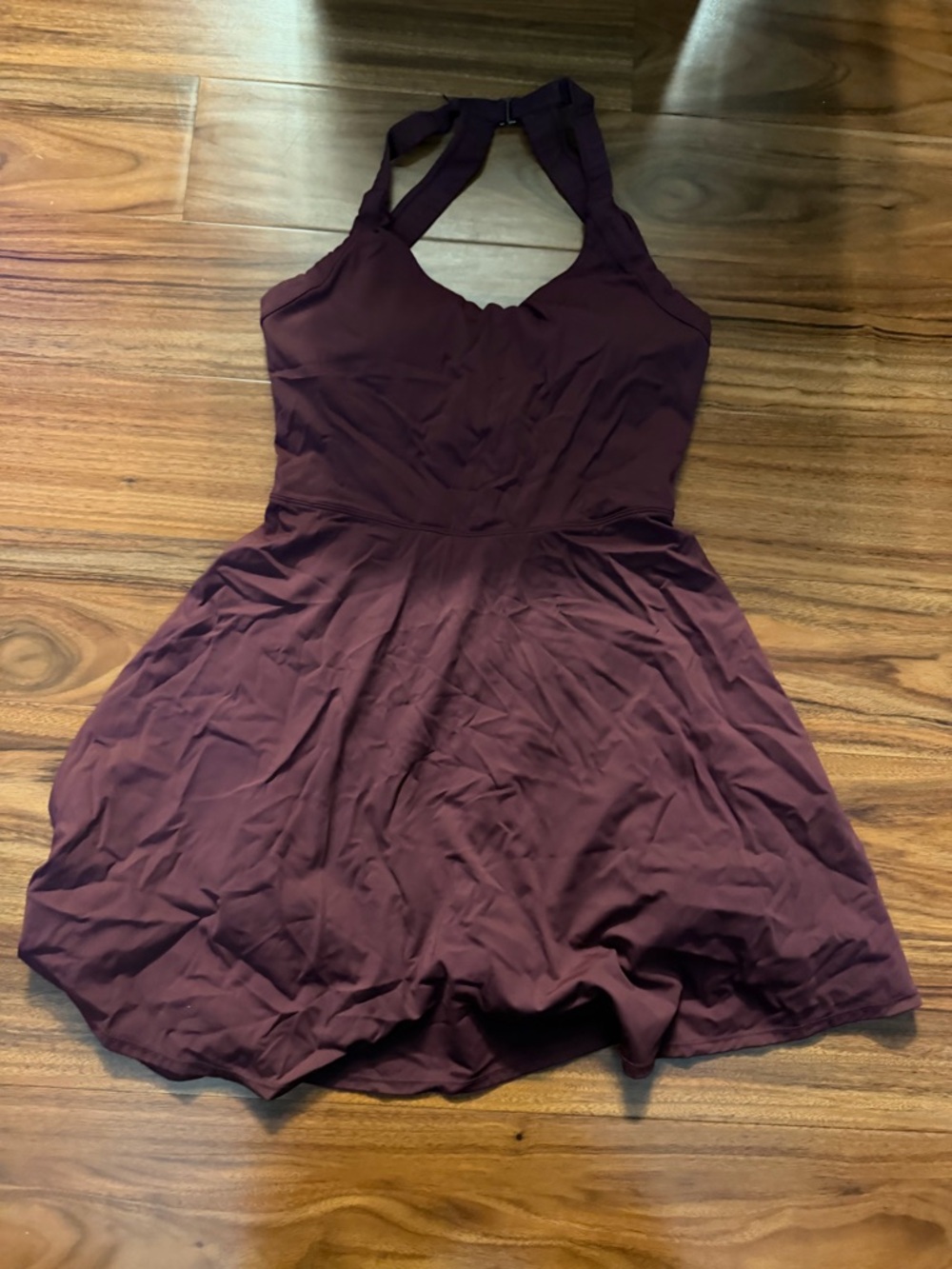 HALARA One-Shoulder Fit & Flare Dress in Deep Plum